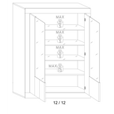 Siena 2 Door Anthracite and Concrete Grey Glass Display Cabinet - FurniComp