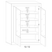 Siena 2 Door White Gloss and Oxide Glass Display Cabinet - FurniComp