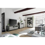 Siena 3 Door Anthracite and Concrete Grey TV Unit - FurniComp