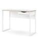 Simplicity 1 Drawer White with Oak Trim Desk - FurniComp