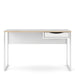 Simplicity 1 Drawer White with Oak Trim Wide Desk - FurniComp