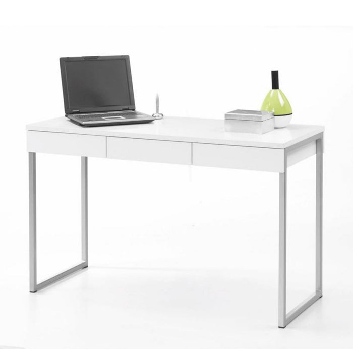 Simplicity 3 Drawer White Desk - FurniComp