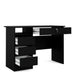 Simplicity 3+1 Drawer Black Desk - FurniComp