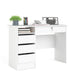 Simplicity 3+1 Drawer White Desk - FurniComp