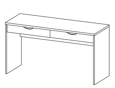 Sleek Matt White Home Office Desk - FurniComp