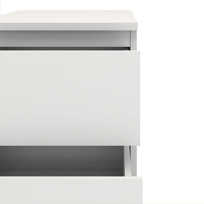 Sorrento 2 Drawer White Bedside - FurniComp