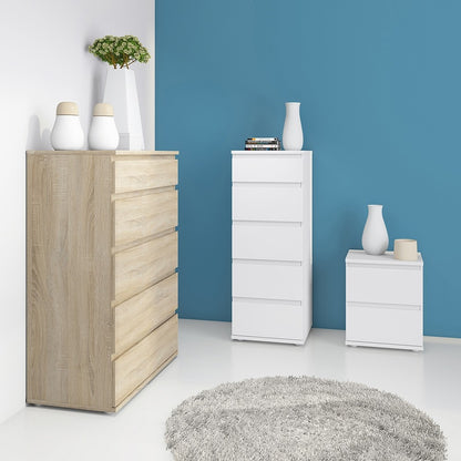 Sorrento 2 Drawer White Bedside - FurniComp