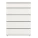 Sorrento 5 Drawers White Chest of Drawer - FurniComp