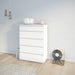 Sorrento 5 Drawers White Chest of Drawer - FurniComp
