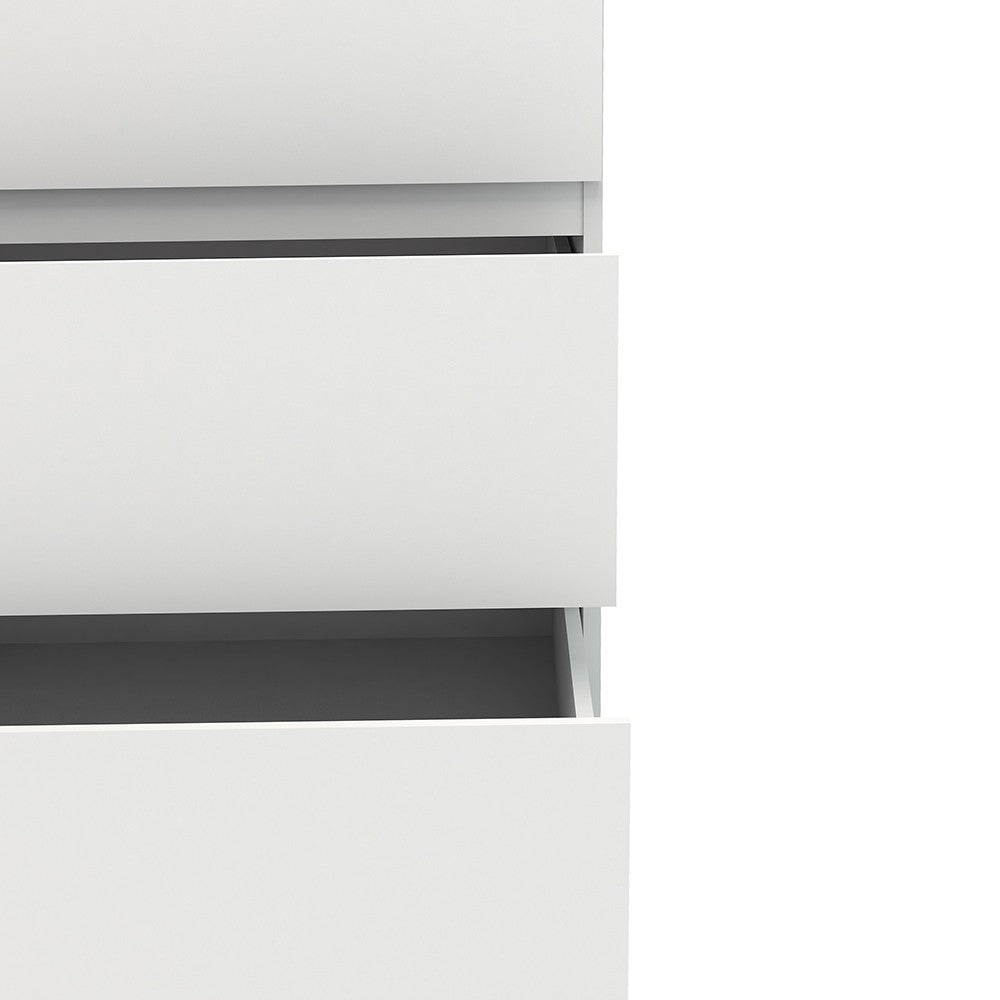 Sorrento 6 Drawers (3+3) White Wide Chest of Drawer - FurniComp