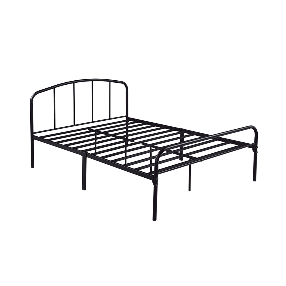Spencer Black Metal Frame Bed - FurniComp