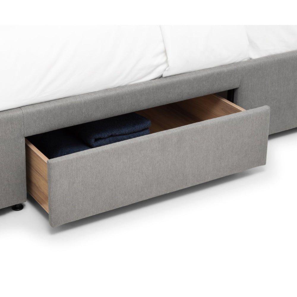 Stockton Grey Fabric 4 Drawer Bed - FurniComp