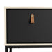 Stuttgart Matt Black and Oak 1 Door 2 Drawer TV Unit - FurniComp