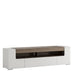 Sydney White Gloss and Oak 190cm wide TV Cabinet - FurniComp