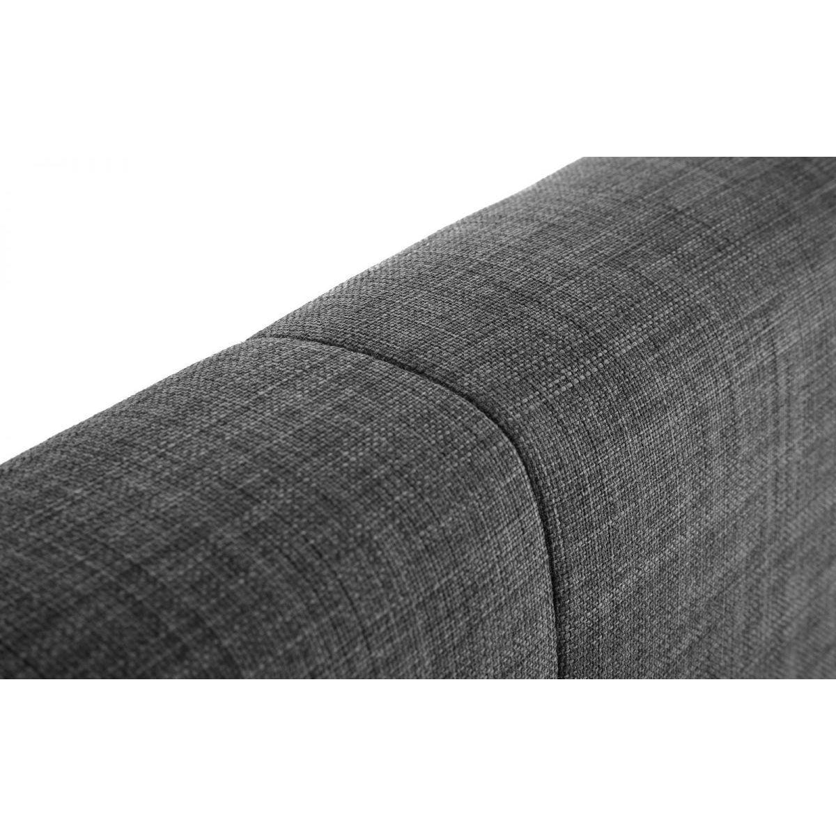 Terni High Headboard Slate Grey Fabric Bed - FurniComp
