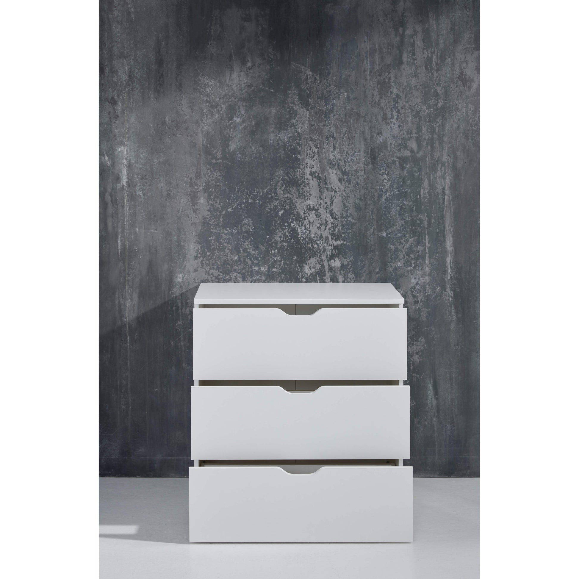 Trendy White 3 Drawer Chest of Drawer - FurniComp