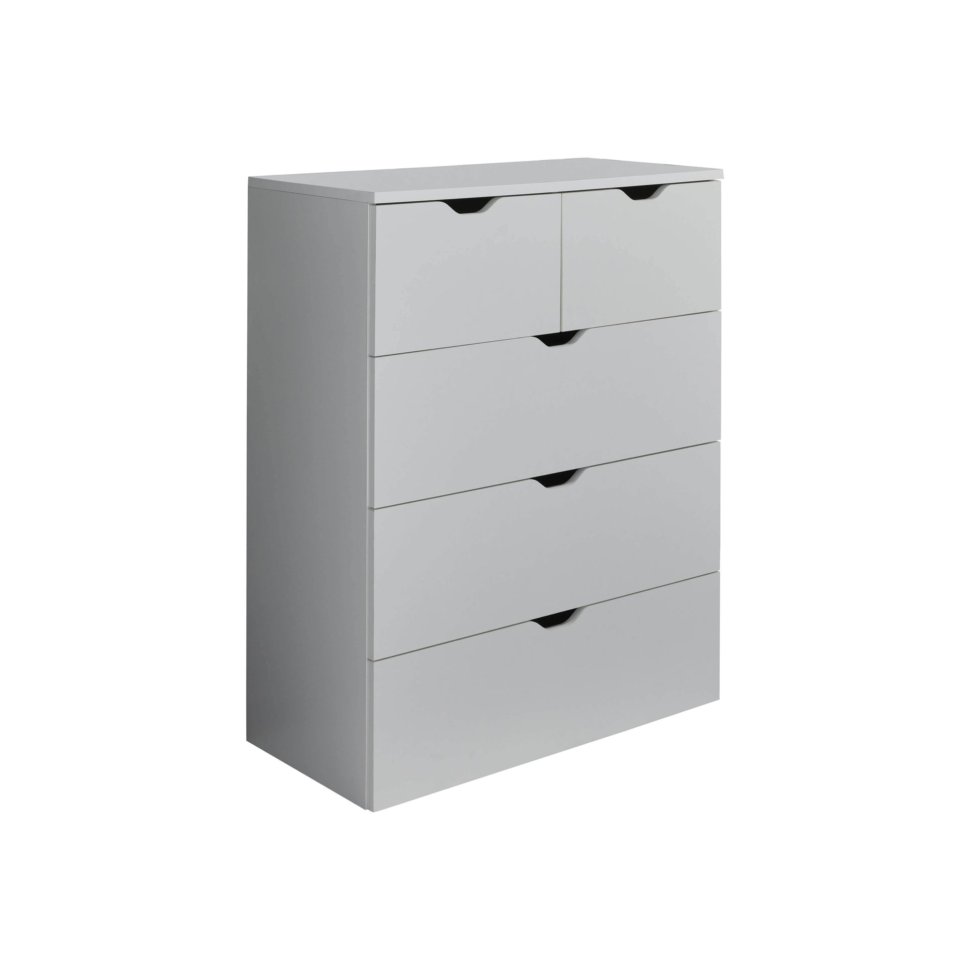 Trendy White 5 Drawer Chest of Drawer - FurniComp