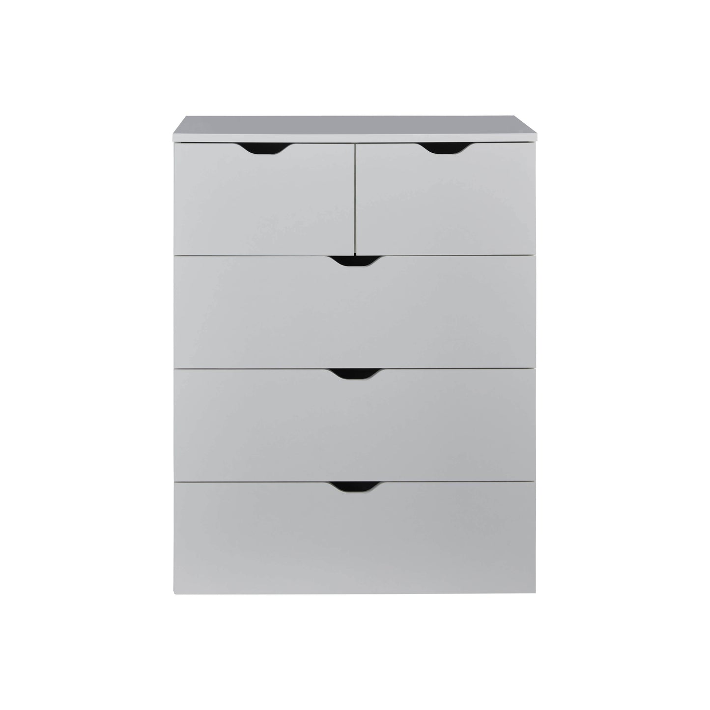 Trendy White 5 Drawer Chest of Drawer - FurniComp