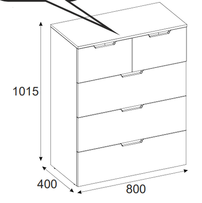 Trendy White 5 Drawer Chest of Drawer - FurniComp