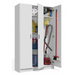 Universal Multi-Use White Tall 3 Door Storage Utility Cupboard Cabinet - FurniComp