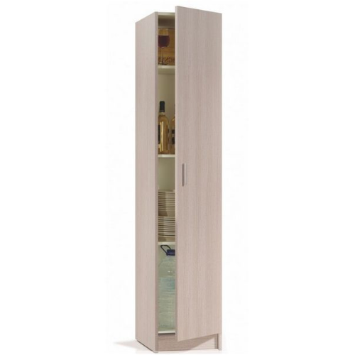 Universal Multi-Use Oak Tall 1 Door Storage Utility Cupboard Cabinet - FurniComp