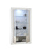 Siena 2 Door White Gloss and Oxide Glass Display Cabinet - FurniComp