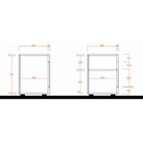 Siena 3 Door Anthracite and Concrete Grey TV Unit - FurniComp