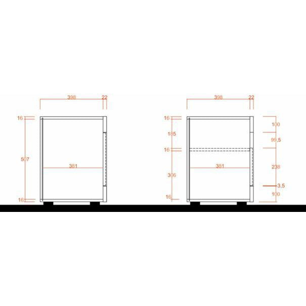 Siena 3 Door White Gloss and Anthracite TV Unit - FurniComp