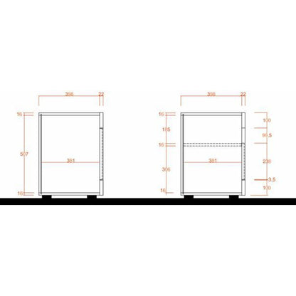 Siena 3 Door White Gloss and Anthracite TV Unit - FurniComp
