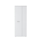 Variant Multipurpose White Tall 2 Door Broom Utility Cupboard - FurniComp
