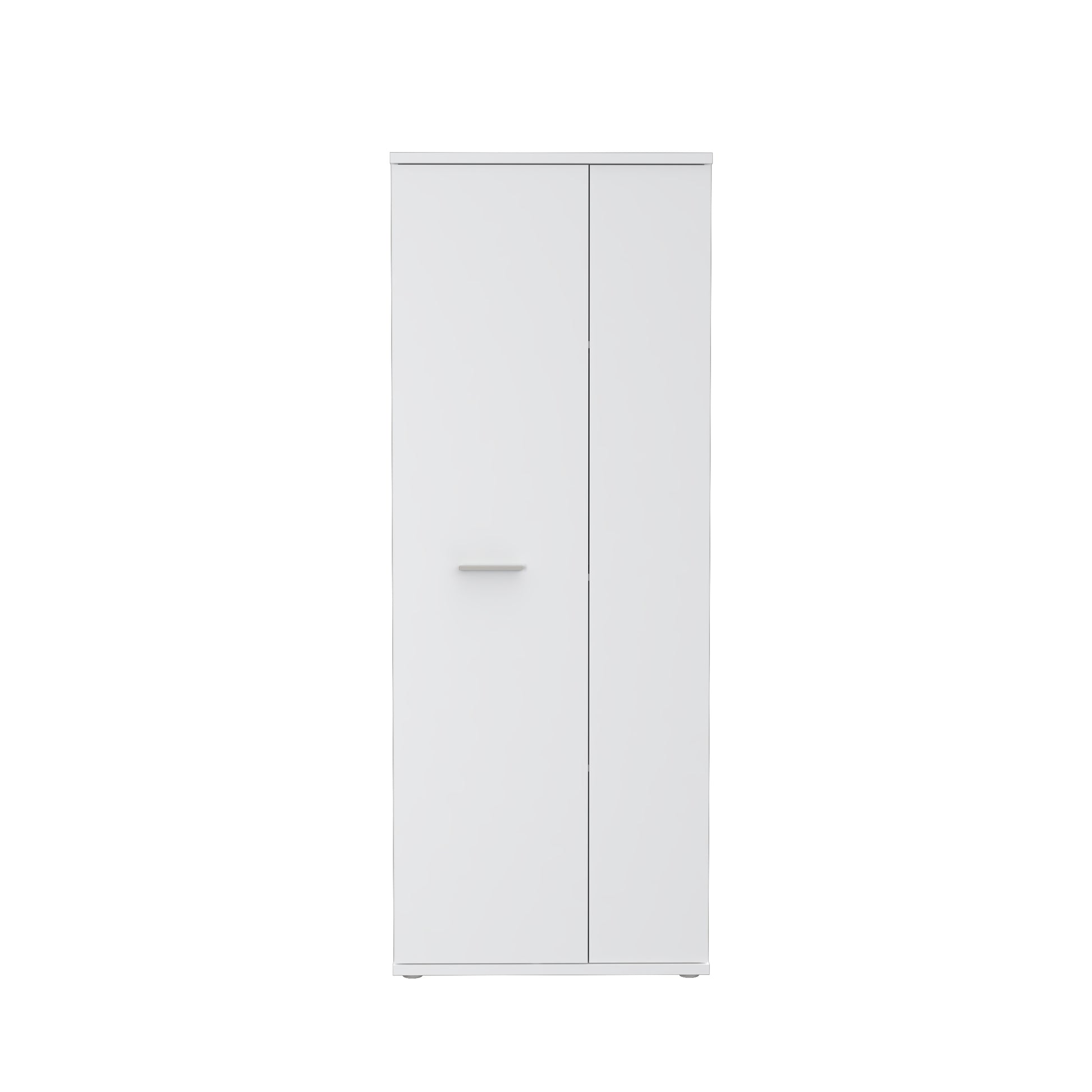 Variant Multipurpose White Tall 2 Door Broom Utility Cupboard - FurniComp