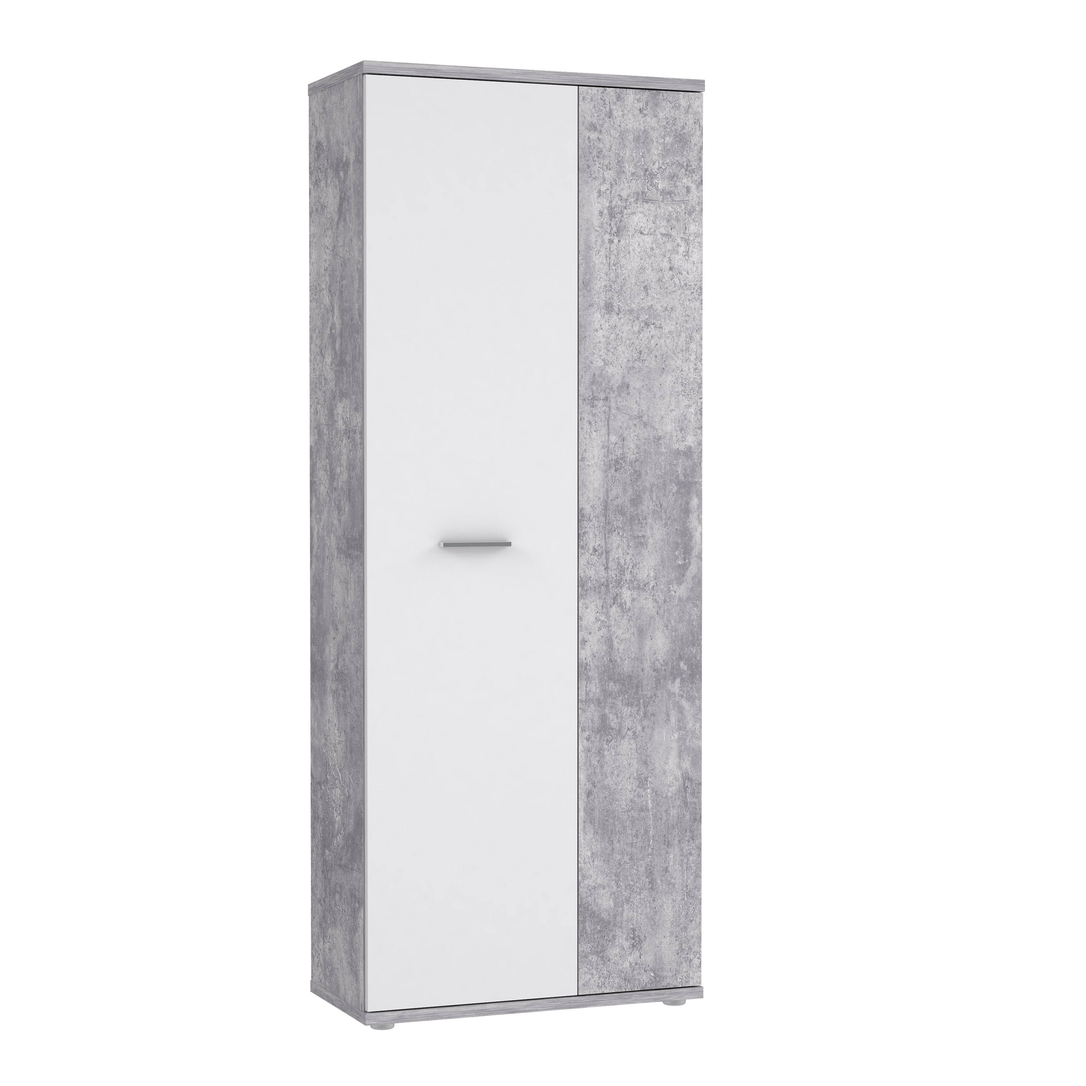 Variant Multipurpose White and Grey Tall 2 Door Storage Utility Cupboa ...