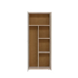 Variant Multipurpose White and Oak Tall 2 Door Broom Utility Cupboard - FurniComp