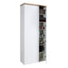 Veneto Multipurpose White Gloss & Oak Storage Utility Cupboard - FurniComp