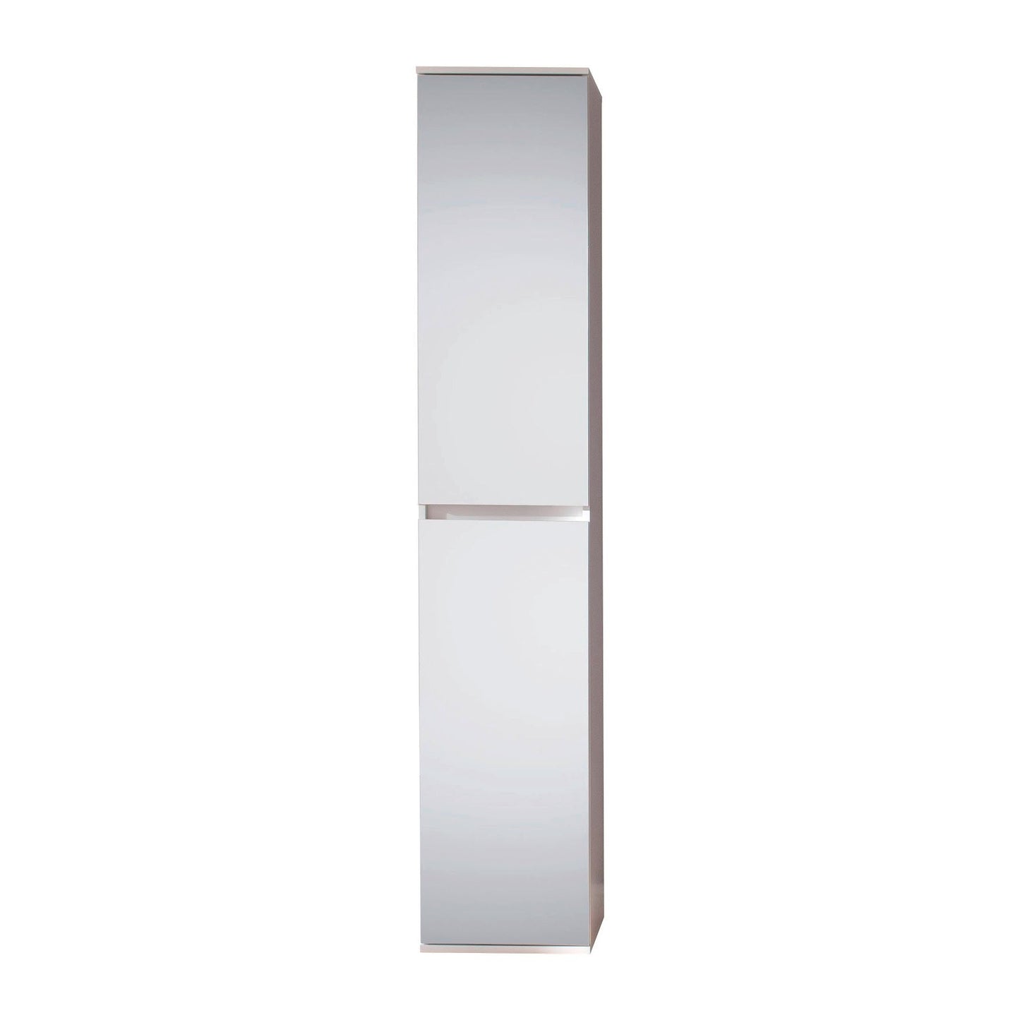 Vida Multipurpose Tall 2 Door Mirrored Storage Utility Cupboard - FurniComp