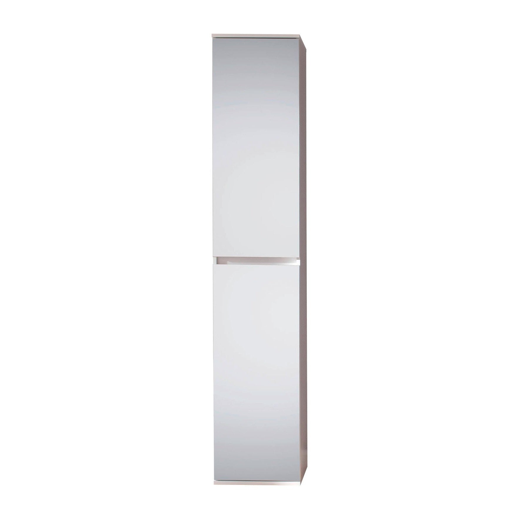Vida Multipurpose Tall 2 Door Mirrored Storage Utility Cupboard - FurniComp