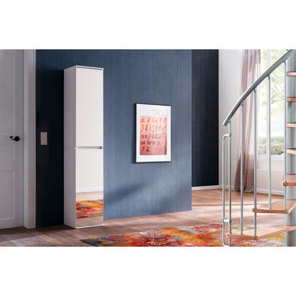 Vida Multipurpose Tall 2 Door Mirrored Storage Utility Cupboard - FurniComp