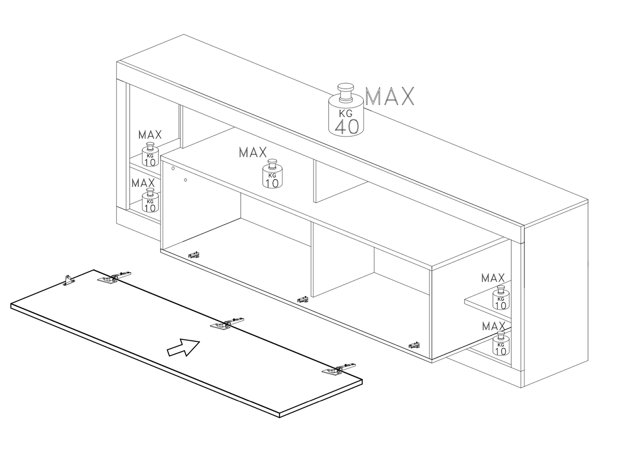 Viola 1 Door 172cm Mercure Oak TV Stand Up To 75 Inch - FurniComp