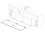 Viola 1 Door 172cm Mercure Oak TV Stand Up To 75 Inch - FurniComp