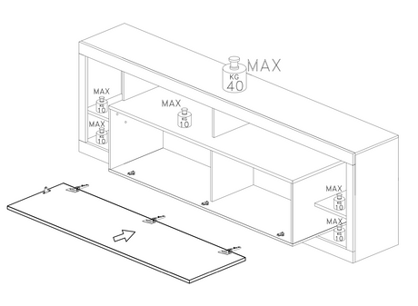Viola 1 Door 172cm Mercure Oak TV Stand Up To 75 Inch - FurniComp