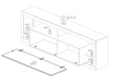 Viola 1 Drawer 172cm Mercure Oak TV Stand Up To 75 Inch - FurniComp