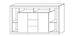 Viola 2 Door 3 Drawer 172cm White Gloss and Concrete Grey Sideboard - FurniComp