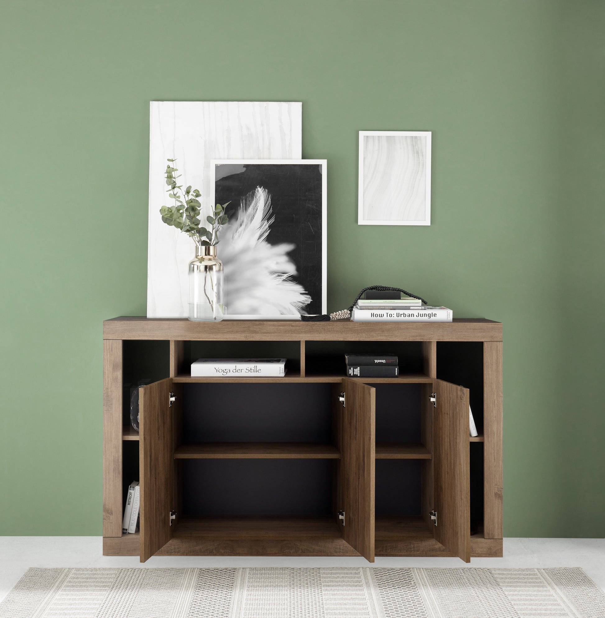 Viola 3 Door 172cm Mercure Oak Sideboard - FurniComp