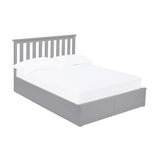 Windsor Grey Shaker Style Wooden Ottoman Lift Up Storage Bed - FurniComp