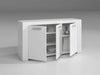 Boston Arctic Matt White Sideboard Storage Cabinet - FurniComp